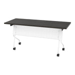 Office Star 5' White Frame With Slate Grey Top - Multipurpose Table in White/Slate Grey