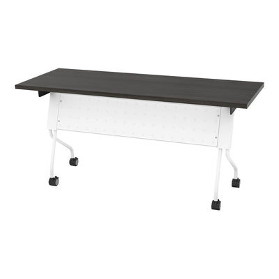 Office Star 5' White Frame With Slate Grey Top - Multipurpose Table in White/Slate Grey