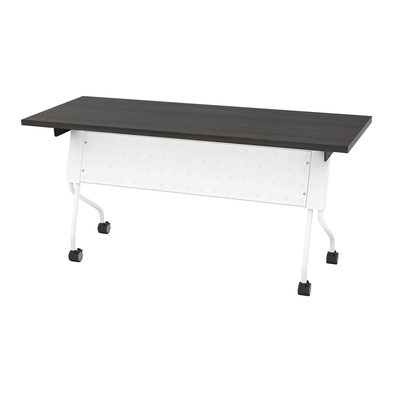 Office Star 5' White Frame With Slate Grey Top - Multipurpose Table in White/Slate Grey