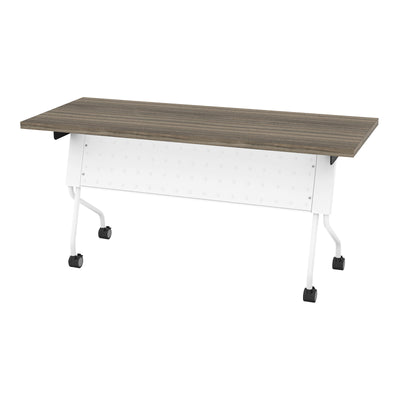 Office Star 5' White Frame With Urban Walnut Top - Multipurpose Table