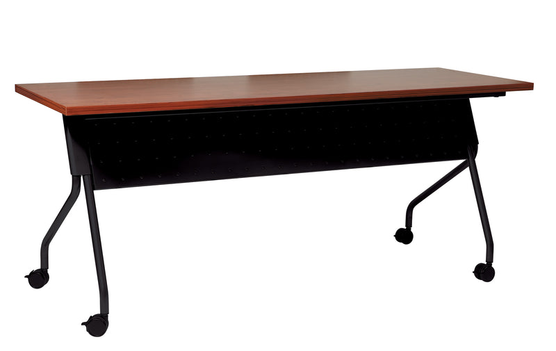 Office Star 6' Black Frame With Cherry Top - Multipurpose Table
