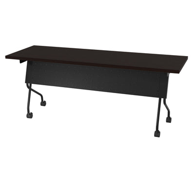Office Star 6' Black Frame With Espresso Top - Multipurpose Table