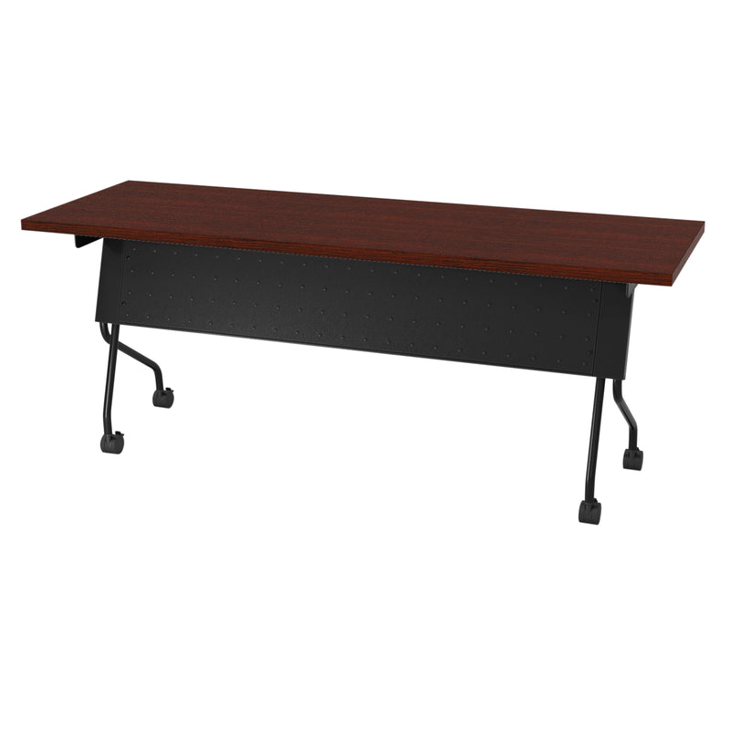 Office Star 6' Black Frame With Mahogany Top - Multipurpose Table