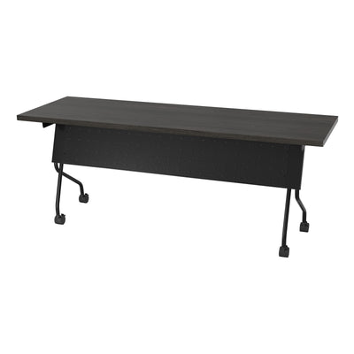 Office Star 6' Black Frame With Slate Grey Top - Multipurpose Table in Black/Slate Grey