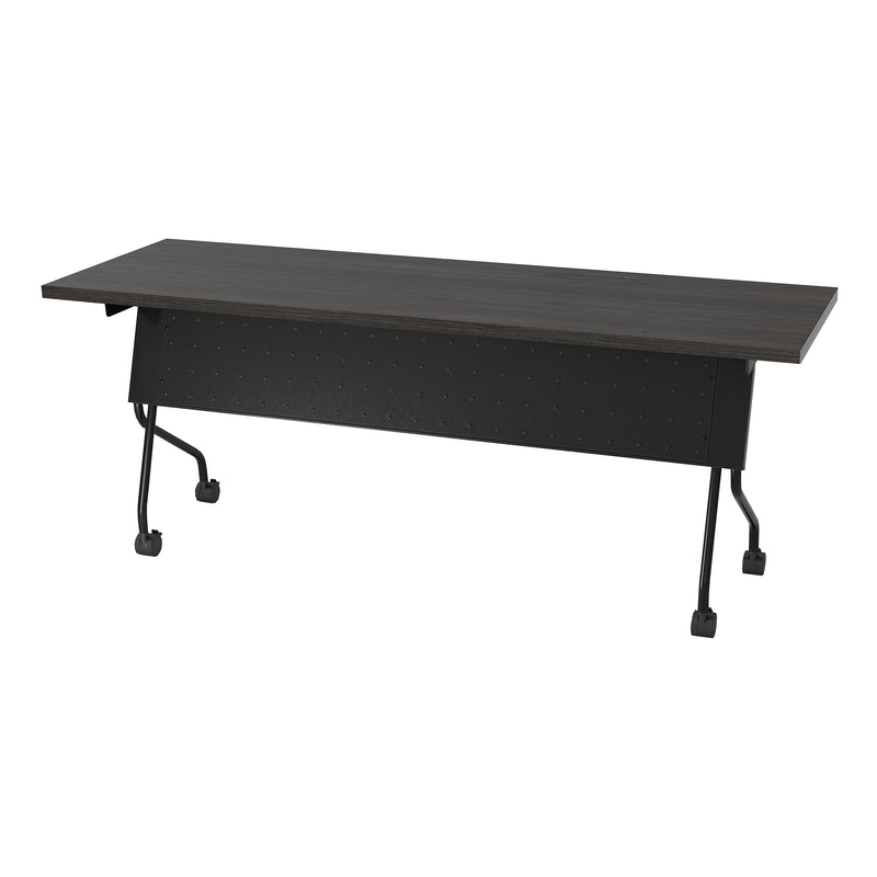 Office Star 6' Black Frame With Slate Grey Top - Multipurpose Table in Black/Slate Grey