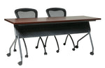 Office Star 6' Titanium Frame With Mahogany Top - Multipurpose Table