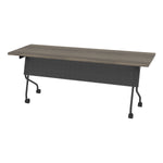 Office Star 6' Titanium Frame With Urban Walnut Top - Multipurpose Table in Grey