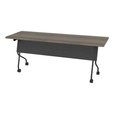 Office Star 6' Titanium Frame With Urban Walnut Top - Multipurpose Table in Grey