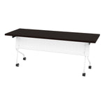 Office Star 6' White Frame With Espresso Top - Multipurpose Table