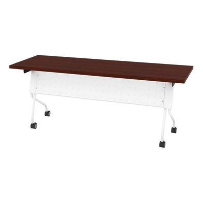 Office Star 6' White Frame With Mahogany Top - Multipurpose Table