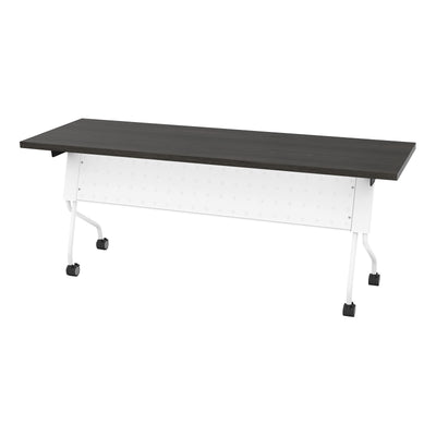 Office Star 6' White Frame With Slate Grey Top - Multipurpose Table in White/Slate Grey
