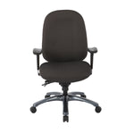 Multi-Function High Back Chair with Seat Slider and Titanium Finish Base