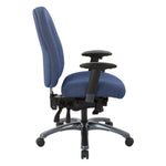 Multi-Function High Back Chair with Seat Slider and Titanium Finish Base