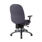 Multi-Function High Back Chair with Seat Slider and Titanium Finish Base