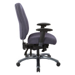 Multi-Function High Back Chair with Seat Slider and Titanium Finish Base