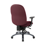 Multi-Function High Back Chair with Seat Slider and Titanium Finish Base