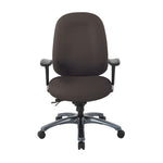 Multi-Function High Back Chair with Seat Slider and Titanium Finish Base