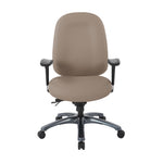 Multi-Function High Back Chair with Seat Slider and Titanium Finish Base