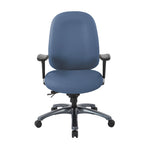 Multi-Function High Back Chair with Seat Slider and Titanium Finish Base