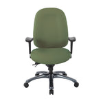 Multi-Function High Back Chair with Seat Slider and Titanium Finish Base