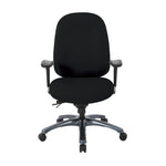 Multi-Function High Back Chair with Seat Slider and Titanium Finish Base