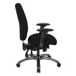 Multi-Function High Back Chair with Seat Slider and Titanium Finish Base