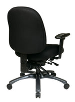 Multi-Function Mid Back Chair with Seat Slider and Titanium Finish Base