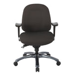 Multi-Function Mid Back Chair with Seat Slider and Titanium Finish Base