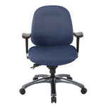 Multi-Function Mid Back Chair with Seat Slider and Titanium Finish Base