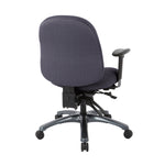 Multi-Function Mid Back Chair with Seat Slider and Titanium Finish Base