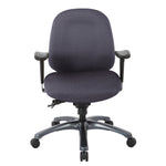 Multi-Function Mid Back Chair with Seat Slider and Titanium Finish Base