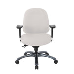 Multi-Function Mid Back Chair with Seat Slider and Titanium Finish Base