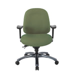 Multi-Function Mid Back Chair with Seat Slider and Titanium Finish Base