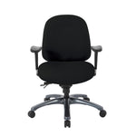 Multi-Function Mid Back Chair with Seat Slider and Titanium Finish Base