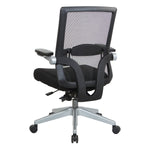 Black Mesh Back Flip Armchair