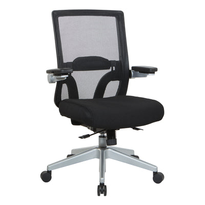 Black Mesh Back Flip Armchair