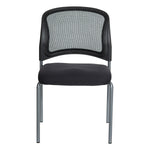 Titanium Finish Black Visitors Chair with ProGrid® Back and Straight Legs