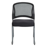 Titanium Finish Black Visitors Chair with ProGrid® Back and Sled Base