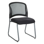 Titanium Finish Black Visitors Chair with ProGrid® Back and Sled Base