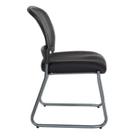 Titanium Finish Black Visitors Chair with ProGrid® Back and Sled Base