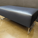 Used Bernhardt Navy Blue Leather Bench