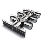 8'x8' x 53" SUNLINE Signature Office Cubicle System | 53" High Workstation with Customizable Colors