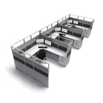 8'x8' x 65" SUNLINE Signature Office Cubicle System | 65" High Workstation with Customizable Colors