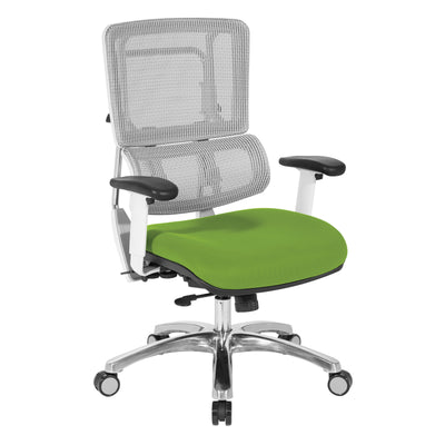 White Vertical Mesh Chair
