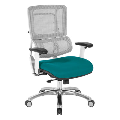 White Vertical Mesh Chair