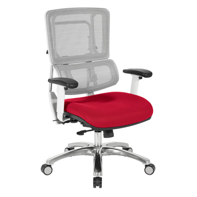 White Vertical Mesh Chair
