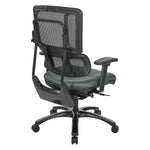 Vertical Black Mesh Back Chair with Shiny Black Base