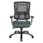 Vertical Black Mesh Back Chair with Shiny Black Base