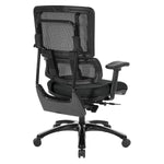 Vertical Black Mesh Back Chair with Shiny Black Base