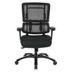 Vertical Black Mesh Back Chair with Shiny Black Base